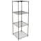 Nexel Wire Shelving, Black Epoxy, 24W X 24D X 74H 24247B - alternate 1